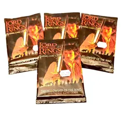 Lord of the Rings Trading Card Game Fellowship Booster Packs 4x Lot Sealed 2001 - Image 1