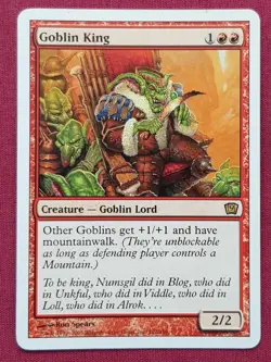 Magic The Gathering 9TH EDITION GOBLIN KING red card MTG - Image 1