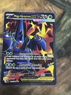 Pokemon Mega Heracross EX 108/094 Phantasmal Flames SR Full Art English Card TCG - Image 1