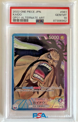 One Piece Card Game Kaido OP01-061 Alternative Art JAP Gem MT PSA 10 - Image 1