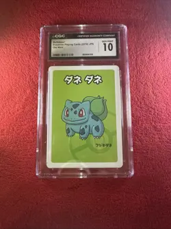 Bulbasaur Pokemon Playing Cards (2019) JPN Old Maid Gem Mint 10 CGC Slab - Image 1