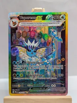 Custom Fan Art Vaporeon EX Tera High Quality Custom Card Foil Finish - Image 1