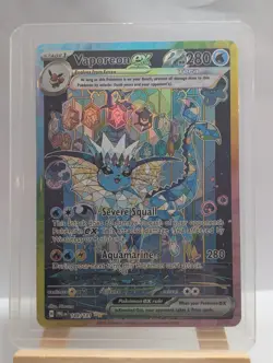 Custom Fan Art Vaporeon EX Tera High Quality Custom Card Foil Finish - Image 3