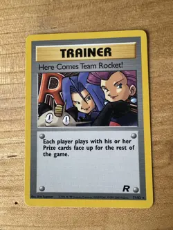 Pokemon Cards: Team Rocket Rare Non Holo: Here Comes Team Rocket! 15/82 - Image 1