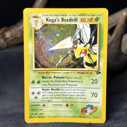 Pokemon TCG Koga's Beedrill 9/132 Gym Challenge Holo Rare Card Vintage - Image 1
