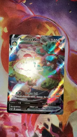 Pokemon TCG Snorlax VMAX Holo Ultra Rare Card 142/202 Sword & Shield - Image 1