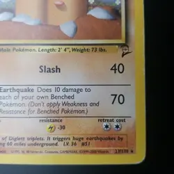 DUGTRIO 23/130 - Base Set 2 - Rare - VINTAGE WOTC Pokemon Card - MP/HP - Image 4