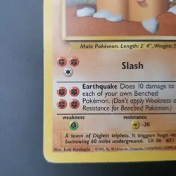 DUGTRIO 23/130 - Base Set 2 - Rare - VINTAGE WOTC Pokemon Card - MP/HP - Image 5