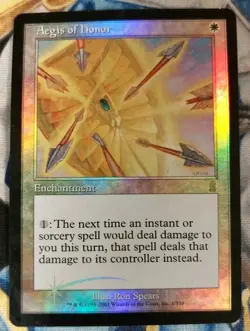 Aegis of Honor FOIL MTG Odyssey White Enchantment Heavily Played x1 JS1 - Image 1