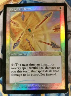 Aegis of Honor FOIL MTG Odyssey White Enchantment Heavily Played x1 JS1 - Image 2
