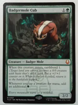 Badgermole Cub *Mythic Rare* Magic MtG x1 Avatar: The Last Airbender - Image 1