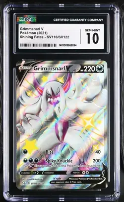 ?? CGC 10 Grimmsnarl V SV116/SV122 Shiny Vault Holo Shining Fates 2021 Pokemon - Image 1