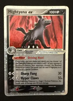 Mightyena EX #101/110 Ultra Rare Pokemon EX Holon Phantoms 2006 LP English - Image 1