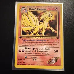 BLAINE'S NINETALES 21/132 1ST EDITION GYM CHALLENGE POKEMON TCG - Image 2