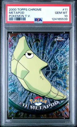 2000 TOPPS CHROME POKEMON T.V. #11 METAPOD PSA 10 - Image 1