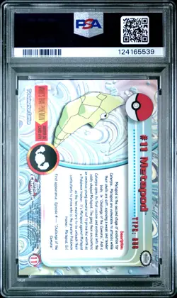 2000 TOPPS CHROME POKEMON T.V. #11 METAPOD PSA 10 - Image 2