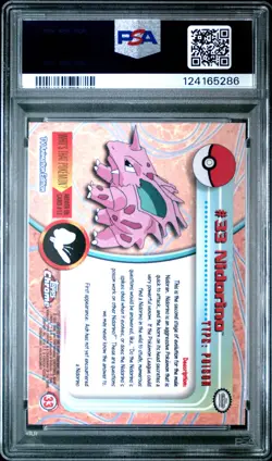 2000 TOPPS CHROME POKEMON T.V. #33 NIDORINO PSA 10 - Image 2