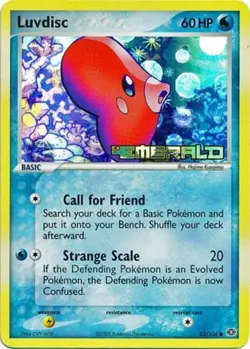 Slightly Played, English - 1 x Pokemon Luvdisc - 53/106 - Common - Reverse Holo - Image 1