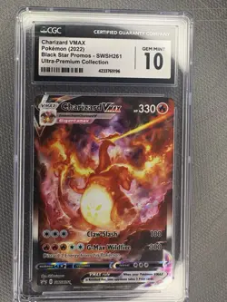 Pokemon TCG Charizard VMAX Black Star Promos Holo Ultra Premium Gem Mint 10 - Image 1