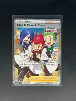 Chili and Cilan and Cress 258/264 Full Art Fusion Strike Pokemon - Image 1