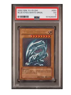 PSA 3 2002 YU-GI-OH! STARTER DECK: KAIBA #001 BLUE-EYES WHITE DRAGON - Image 1