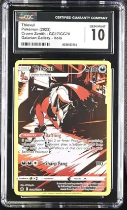 ?? CGC 10 Thievul GG17/GG70 Crown Zenith Galarian Gallery Holo Pokemon Card - Image 1