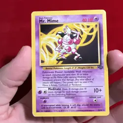 Mr Mime 22/64 Jungle NON-HOLO Rare Pokemon Card Heavy Play Dmg - Image 1