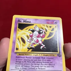 Mr Mime 22/64 Jungle NON-HOLO Rare Pokemon Card Heavy Play Dmg - Image 2