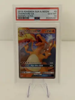 PSA 10 Charizard GX 9/68 Pokemon Hidden Fates Full Art Holo Card - Image 3