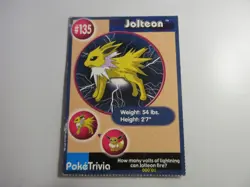 Jolteon PokeTrivia Burger King Pokemon Card LP - Image 1