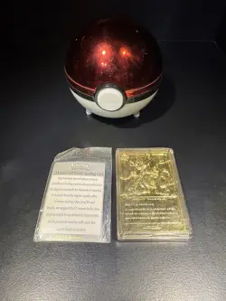 Pokemon Mewtwo 23k Gold-Plated Sealed Burger King 1999 Card & Ball - Image 2