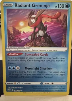 Radiant Greninja 046/189 Sword & Shield Astral Radiance Holo Pokemon TCG Card NM - Image 1