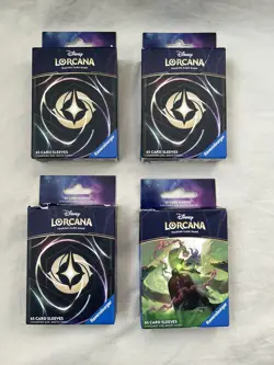 Disney Lorcana TCG Trading Card Sleeves 65 Count New Sealed Lot Of 4 - Image 1