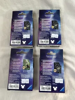 Disney Lorcana TCG Trading Card Sleeves 65 Count New Sealed Lot Of 4 - Image 3