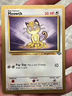 Meowth 56/64 Gold Bordered Rare 1999 Fruit Roll Promo Meowth - Pokemon Card Rare - Image 5