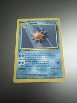 Pokemon Card - Starmie Staross FRENCH 1st Edition Base Set 64/102 Common LP - Image 1