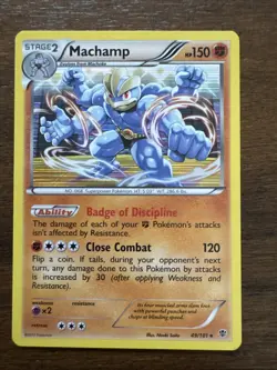 Pokemon Machamp 49/101 Plasma Blast Holo Card Near Mint Condition - Image 1