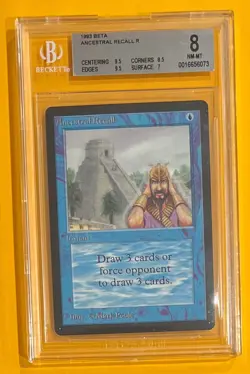 MTG ANCESTRAL RECALL Beta (BGS 8) (OldManMTG 009-148) - Image 1