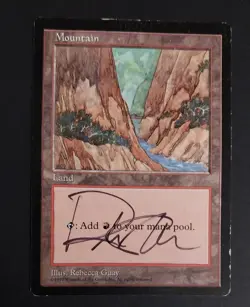 MTG Magic: The Gathering - Mountain - Rebecca Guay APAC Blue Pack (LP) (SIGNED) - Image 1