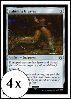 MTG - 4 x Lightning Greaves - Playset 4x x4 - Lord of the Rings Commander - LOTR - Image 1