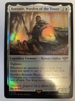 MTG Boromir, Warden of the Tower The Lord of the RingsFOIL Rare 0004 - Image 1