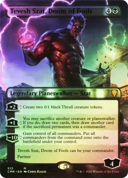 MTG FOIL Tevesh Szat, Doom of Fools Borderless - Commander Legends #512 - Image 1