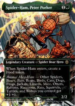 MTG Spider-Ham, Peter Porker (Borderless) Normal NM Marvel's Spider-Man Magic 20 - Image 1