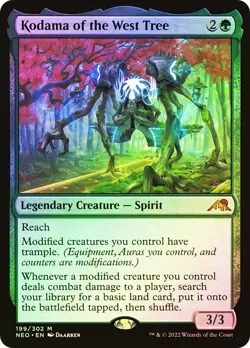 MTG FOIL Kodama of the West Tree - Kamigawa: Neon Dynasty #199 - Image 1