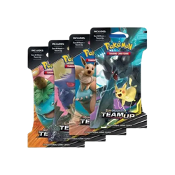 Pokemon Team Up Sleeved Booster Pack Art Bundle [Set of 4] - Image 1