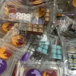 Pokemon TCG ETB Contents - 60 packs of Dice Damage Counters & 60 packs of coins - Image 1