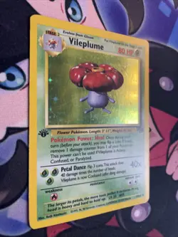 Pokemon TCG Vileplume 15/64 1st Edition Jungle Holo Rare MP - Image 2
