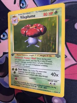 Pokemon TCG Vileplume 15/64 1st Edition Jungle Holo Rare MP - Image 3