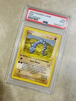PSA 9 Onix 1999 Pokemon Base 1st Edition Shadowless 56/102 Common New Slab - Image 1
