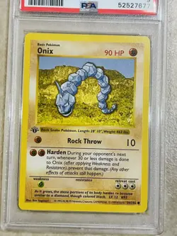 PSA 9 Onix 1999 Pokemon Base 1st Edition Shadowless 56/102 Common New Slab - Image 2